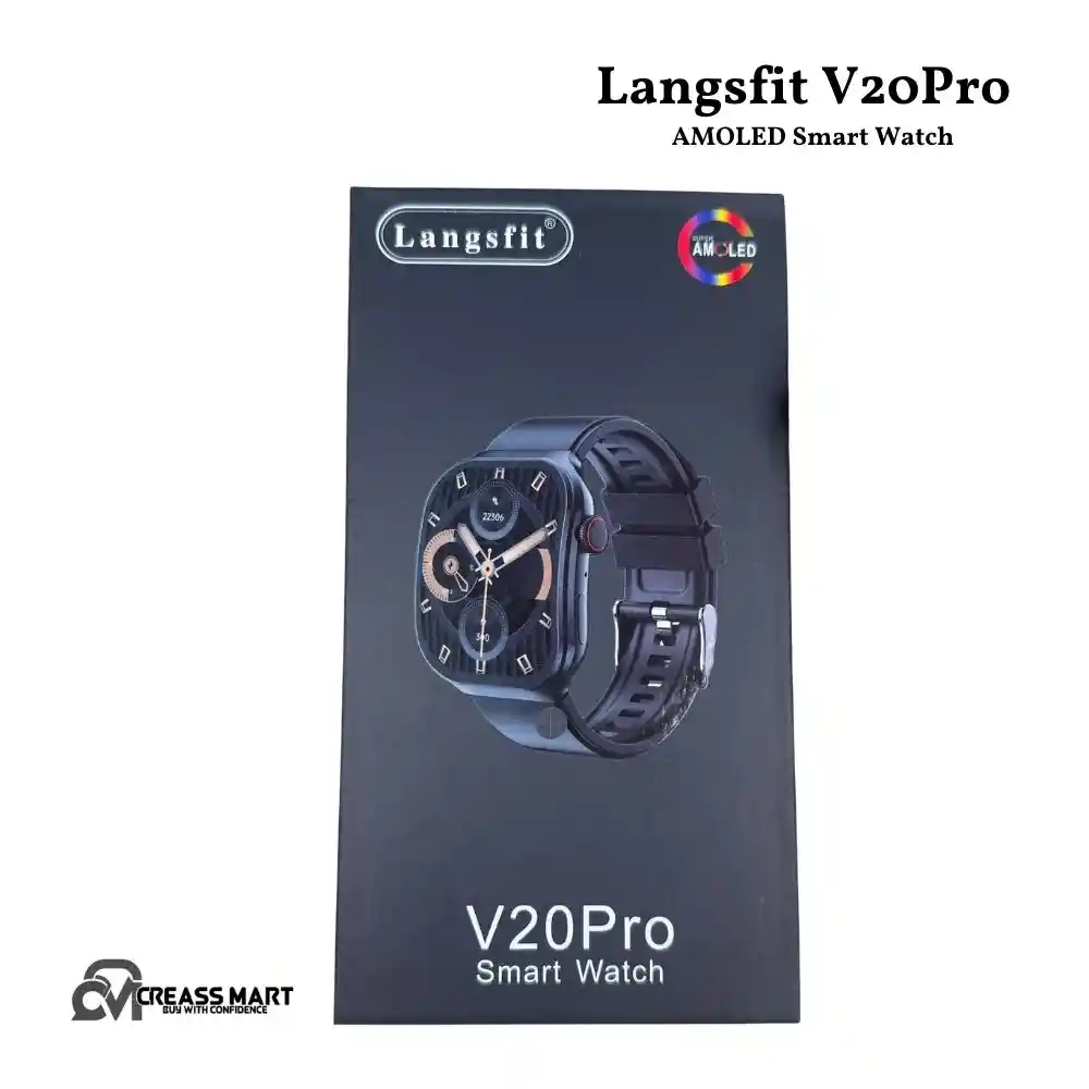 Langsfit V20Pro AMOLED SmartWatch With AMOLED Display