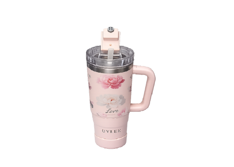 Uylee floral insulated tumbler- 800ml - Image 3