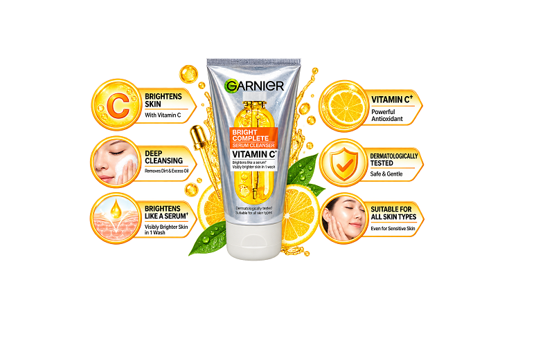 Garnier Bright Complete Serum Cleanser Vitamin C 150ml - Image 2