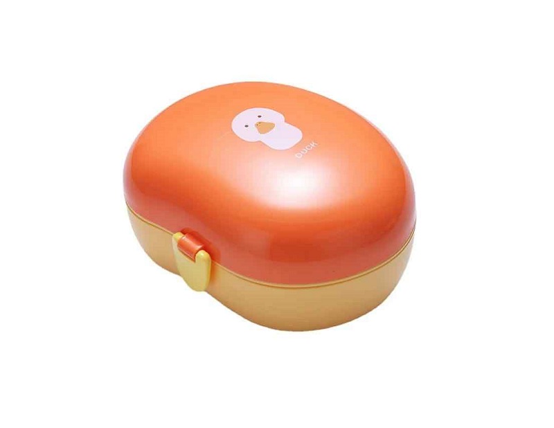 Mango Shaped Lunch Box with Partition & Spork, Insulated Tiffin Box - Image 3