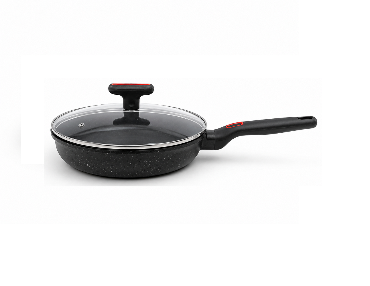 Kiam Fry Pan with Glass Lid Induction Friendly- 24 CM