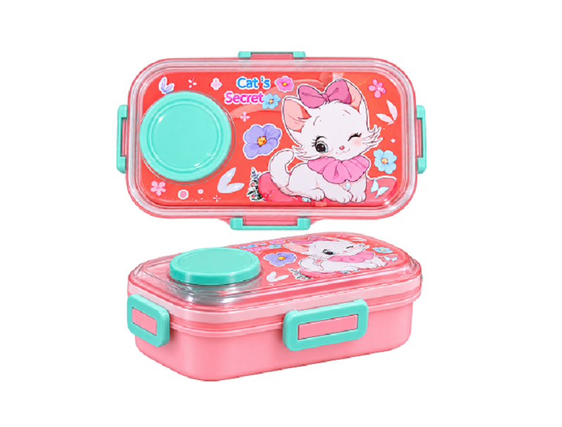 Cartoon Kids Bento Lunch Box 2 Compartments
