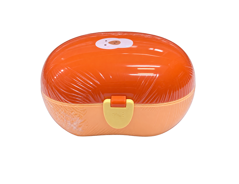 Mango Shaped Lunch Box with Partition & Spork, Insulated Tiffin Box