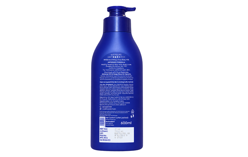 NIVEA Nourishing Body Milk Lotion – 72h Moisture (600ML) - Image 2
